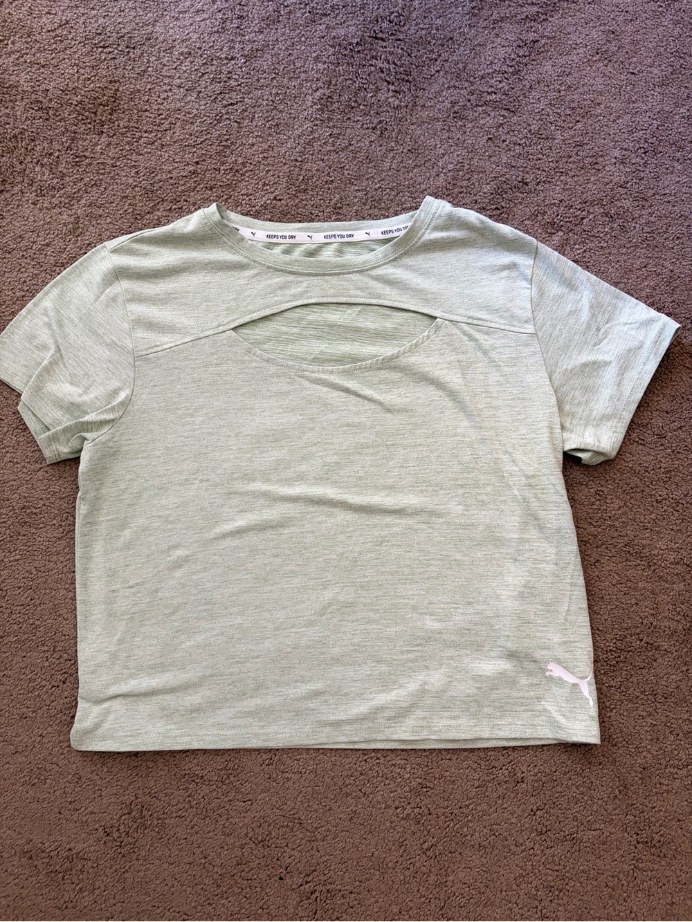 Puma Light Mint Green Workout Crop